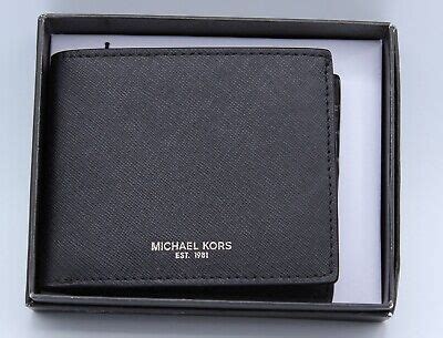 slim billfold wallet michael kors 86s9lanf5l|Michael Kors Andy Slim Billfold Wallet Men's Black Leather .